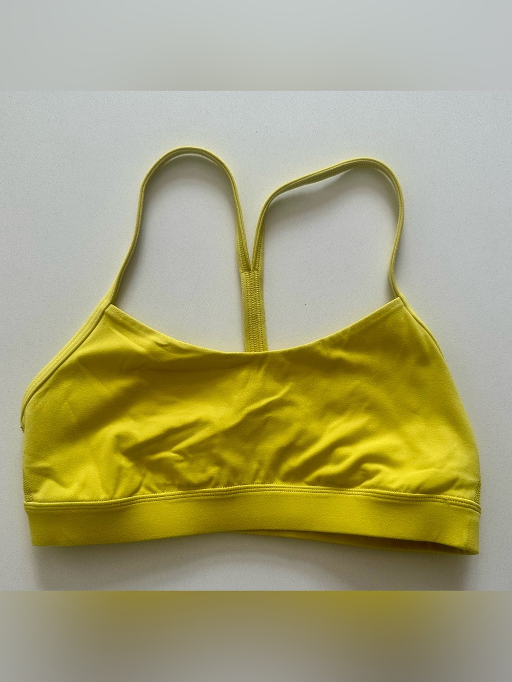 Lululemon Flow Y Nulu Bra - Size 8  - Light Support A-C Cups - yellow